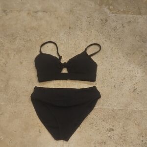 Freshwater Elegant Black Women's Bikini Set